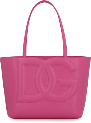 Logo leather tote bag-1